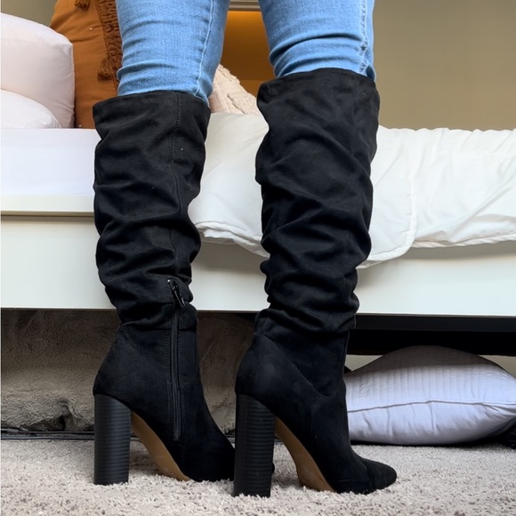 Long black boots size 8 - Picture 1 of 4